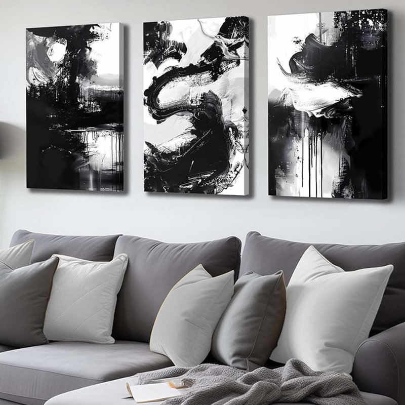 3 Piece Wrapped Canvas Print, 60 cm H x 120 cm W