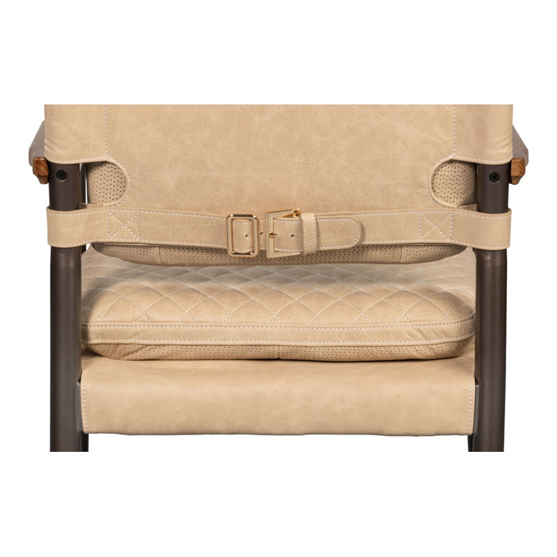 The Harley Leather Arm Chair, Cappuccino White