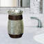 Gobelet de salle de bain 7,6 x 7,6 x 12,7 cm en résine, monobloc, finition bronze argenté huilé, porte-gobelet polyvalent