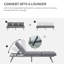 Arkins 3 Pieces Garden Furniture Sets Adjustable Backrest 6 Seater Grey