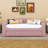 Full / Double Upholstered Daybed with Storage Armrests, Trundle and Latest Integrated Bluetooth Audio System-97712322