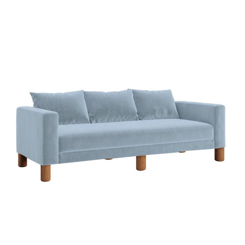 Essential Sofa, Cylinder, Cornflower Recycled Velvet
