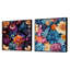 Harrelson - Ensemble de 2 collages carrés floraux-101845942-101845943