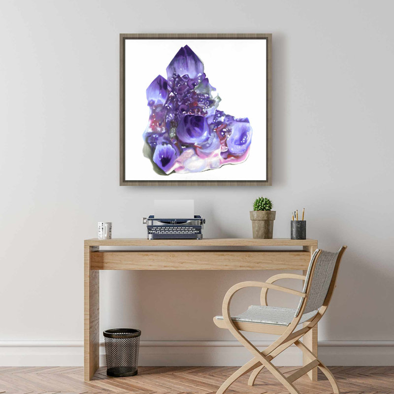 Amethyste mauve, chambre à coucher moderne, toile encadrée - Décoration intérieure