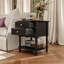 Elegent Nightstand With 2-Drawer & 1-Shelf-2125992229