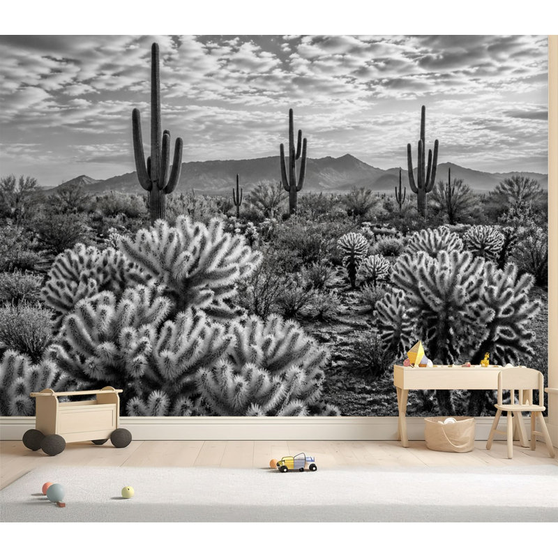 Papier peint adhésif auto-adhésif Saguaro Cactus Forest Desert, L 69 po x l 96 po