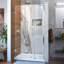 DreamLine Unidoor 59 - l 60 po x H 72 po sans cadre porte de douche avec bras de support en chrome-121903301-122746409