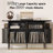 Mid-Century Turntable Stand With Sliding Doors - Large Vinyl Record Storage Cabinet For Living Room & Bedroom-61306266