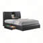 Kofi Black Synthetic Leather EK Bed W/Storage