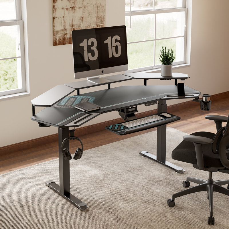 Bureau debout 72 po Marlyin, Noir