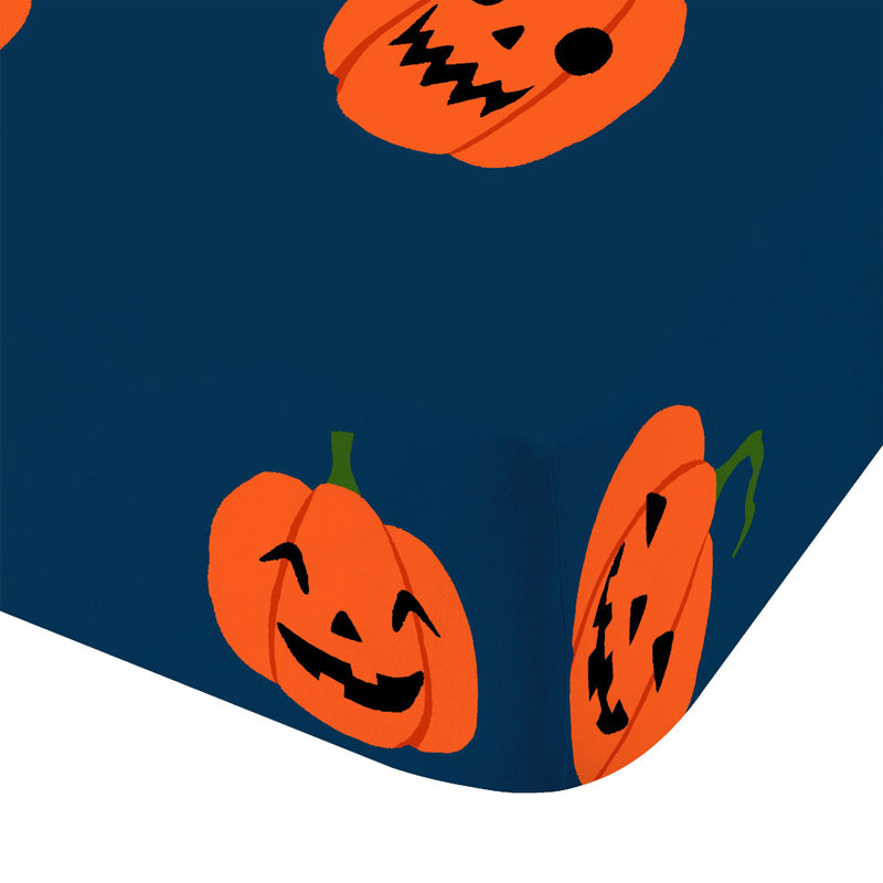 Halloween Pumpkin Fitted Sheet, Double (4'6)