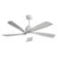 Ventilateur de plafond moderne de 52 pouces avec lumière DEL à intensité variable et 5 pales en bois massif avec moteur à courant continu réversible et télécommande