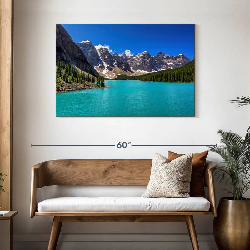 Alvord turquoise, lac Moraine, H 30 po x l 45 po