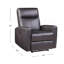 Fauteuil inclinable électrique en cuir pleine fleur avec dossier capitonné et accoudoirs inclinés pour un confort ultime
