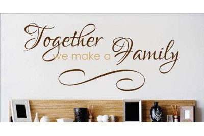Décalcomanie murale « ensemble », « family quoted »