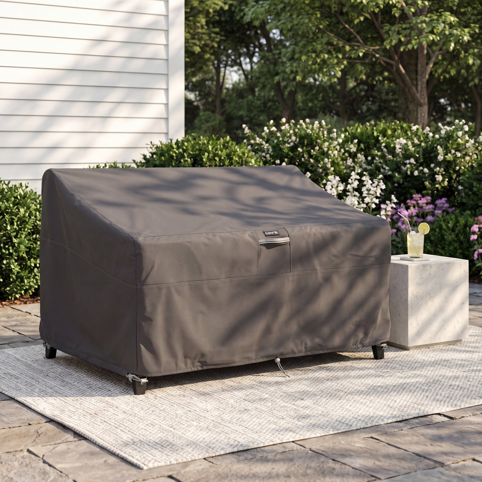 Jaylon Outdoor Patio Loveseat Cover, 31" H x 104" W x 32.5" D