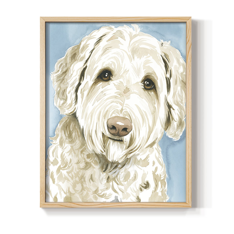Labradoodle I, reproduction encadrée - bois massif