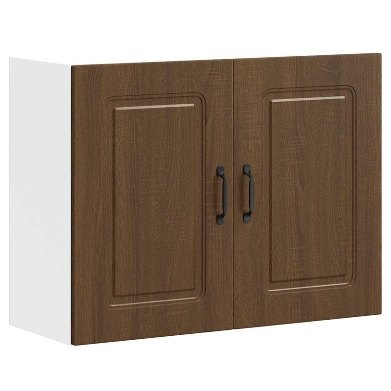 Kitchen Wall Cabinet Kalmar Engineered Wood, Brown Oak, 60cm H x 80cm W x 31cm D
