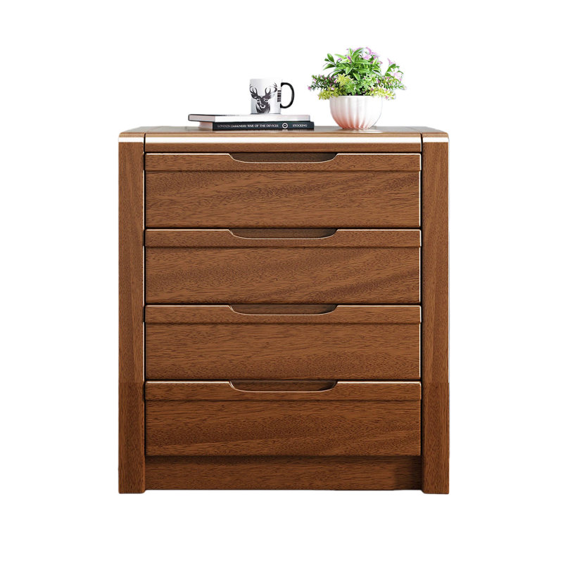 Armoire d'appoint en noyer massif, H 32,68 po x l 27,56 po x P 17,72 po