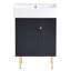 Meuble-lavabo noir 21,6 po