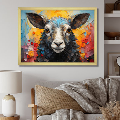 " Colorful Abstract Sheep Collage II "
