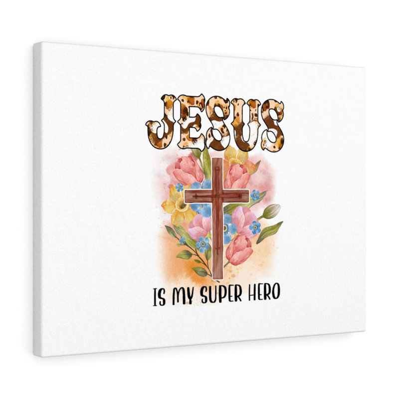 Jesus Is My Super Hero - Wrapped Canvas Print, 28cm H x 36cm W