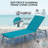 Kozyard Outdoor Foldable Lounge Chair, Aluminum Frame Patio Lounger with 5-Position Adjustable Backrest, Breathable Textilene Fabric, Assemble-Free, Reclining Full-Flat Poolside MintGreen-1829500595