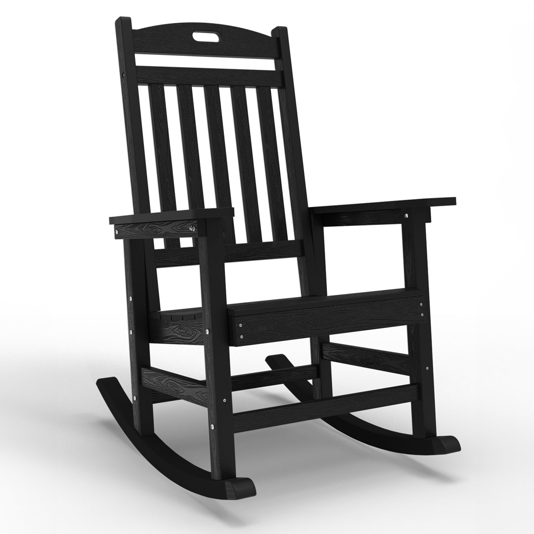 Waddon Oversized Modern Resin Rocking Adirondack Chair Wildon Home® 