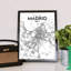 Madrid City Map - No Frame Print-1448801790