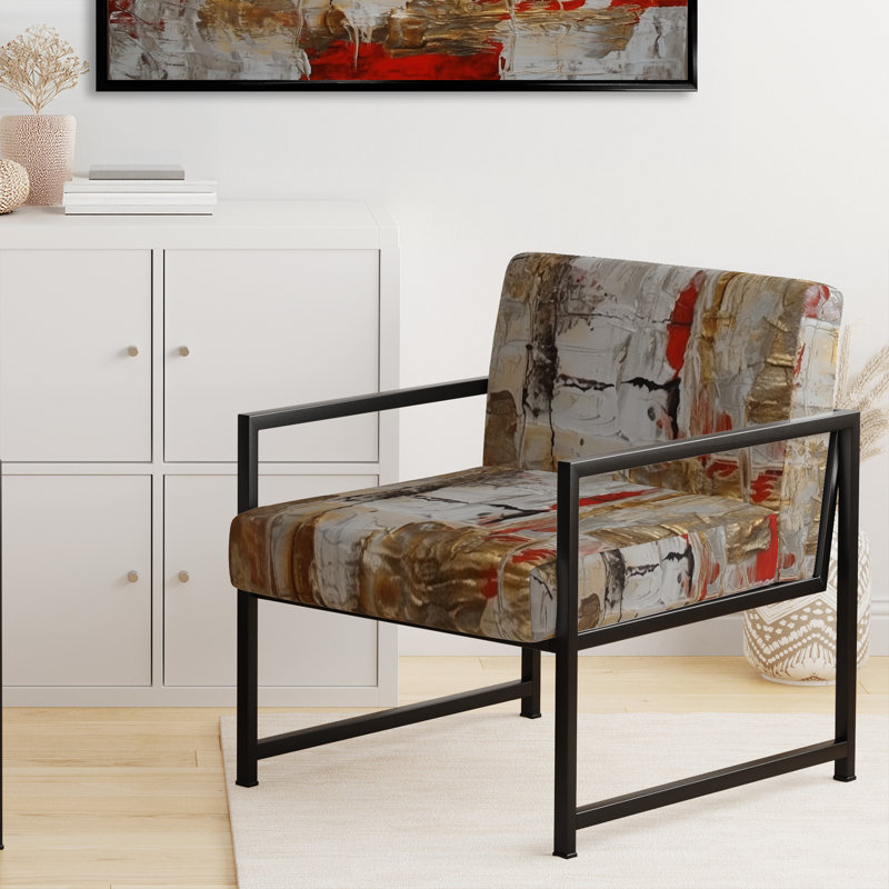 Chaise d'appoint rembourrée Cardinal Sin Retro Delight, Noir