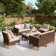 All Weather Wicker/Rattan 8 - Person Seating Group with Cushions