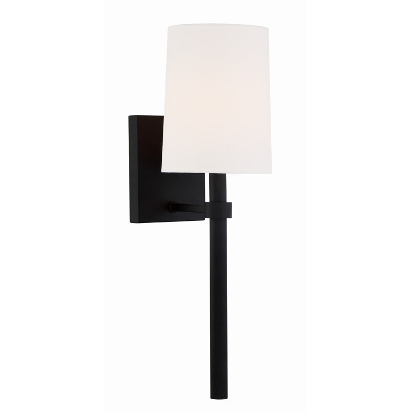 Applique murale forgée noire 1 lumière