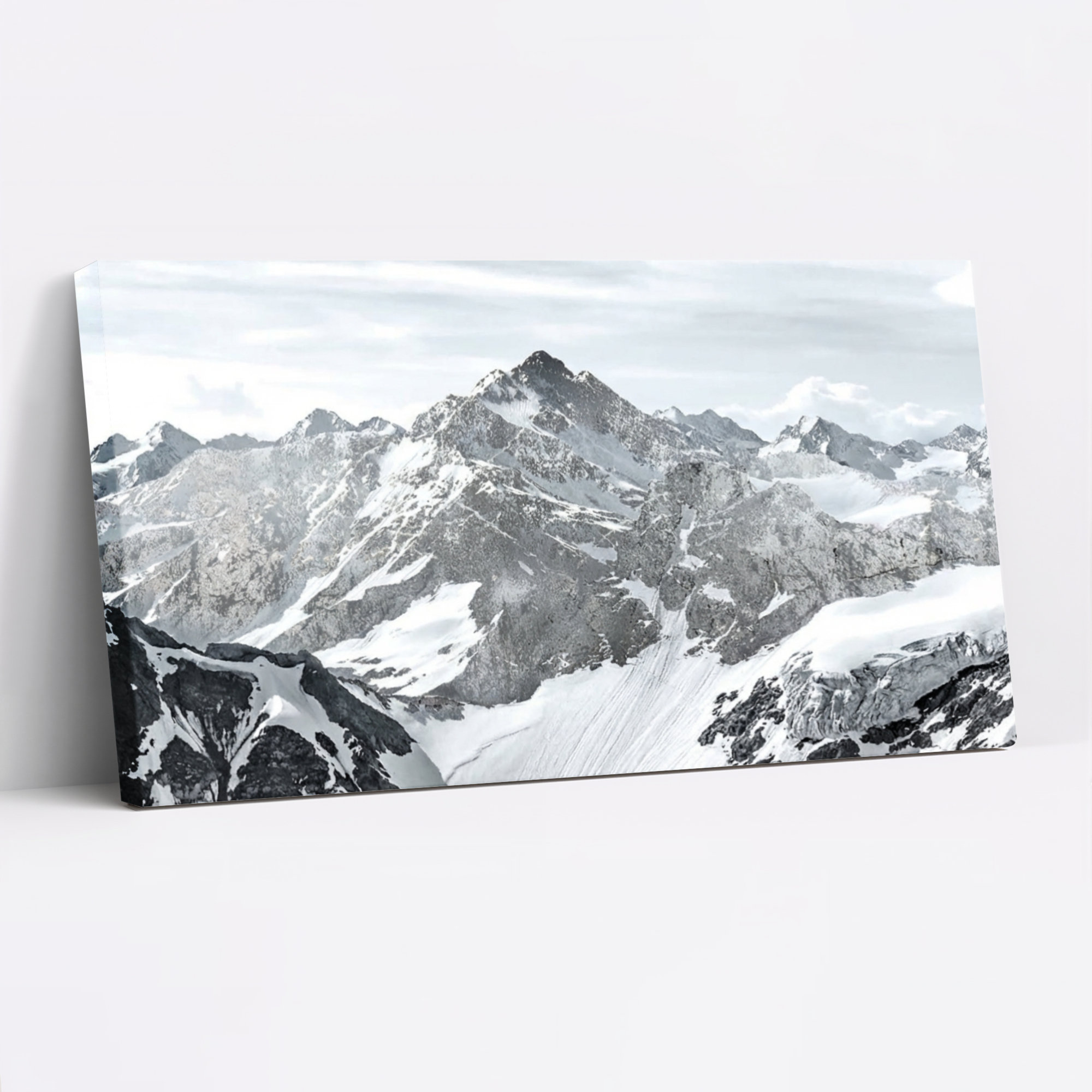 Winston Porter Snowy Mountain Peaks Landscape Canvas Wrapped Wall Art ...