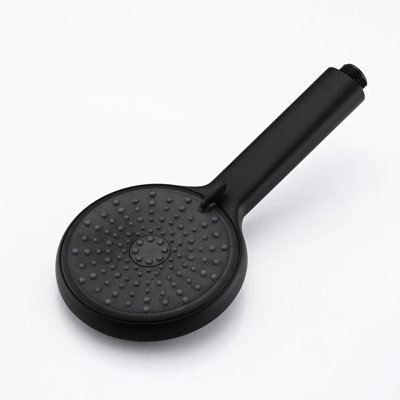 Pomme de douche à pluie de 10 po et poche - noir mat améliorant le plaisir du métal