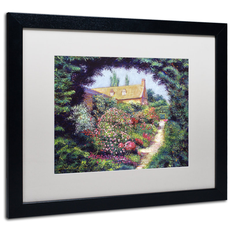 « english jardin poussette » par david lloyd’s glover, reproduction d’art encadrée sur toile, H 16 po x l 20 po x P 0,5 po