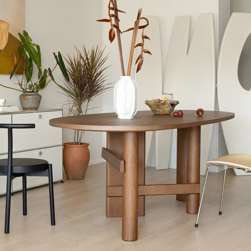 Table de salle à manger ovale | Sécuritaire, robuste et élégant, H 29,52 po x L 86,61 po x l 35,43 po