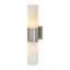 Luminaire de salle de bain 2 lumières à DEL avec abat-jour cylindrique en verre au fini nickel brossé-2093052037