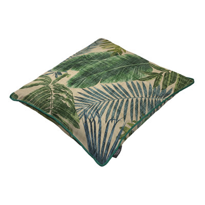 Palm Leaf Floral Square Cushion