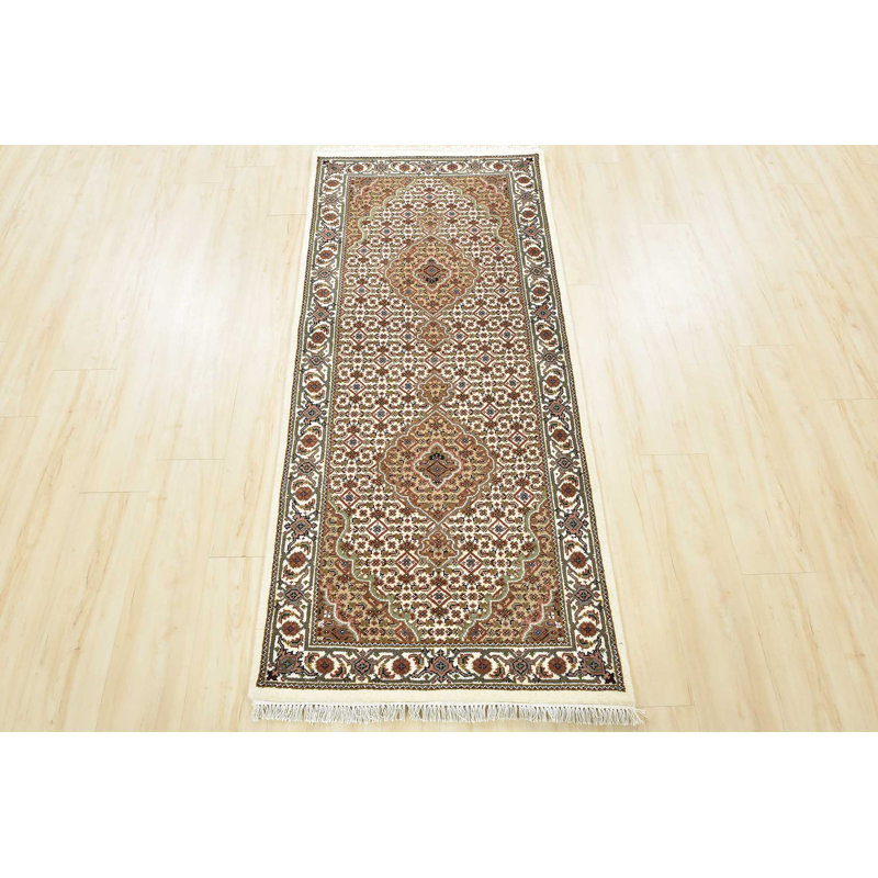 Rubyrae One-of-a-Kind 2'10" X 6'2" Wool Area Rug in White