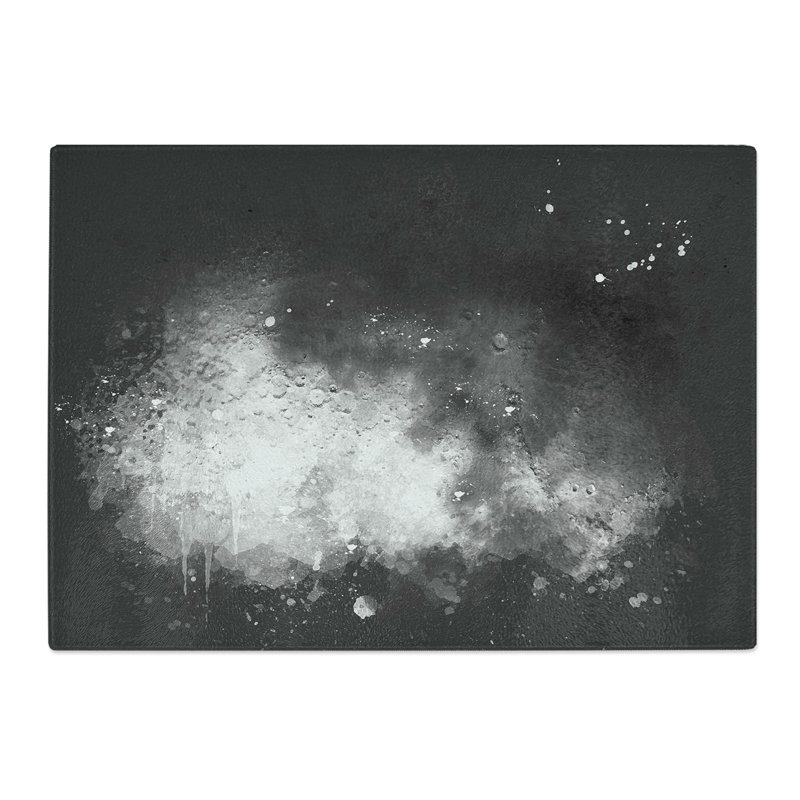 Tempered Glass Moon Craters Chopping Board, 20 cm x 28.5 cm