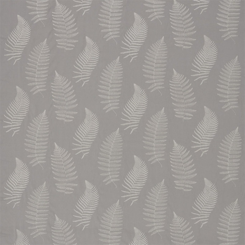 Fern Embroidery Fabric, Pebble