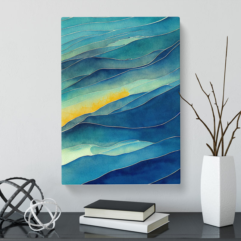 Watercolour Ocean Vol.1 - Wrapped Canvas, 76cm H x 50cm W x 3cm D