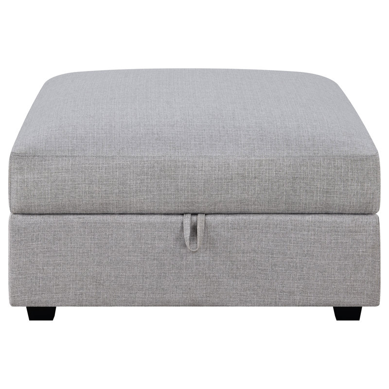 Rangement carré gris, recouvert de cuir souple, 39 po x 39 po x 21 po, expérience confortable de 39 po de largeur et de profondeur, 21 po de hauteur, pour les fournitures d'art