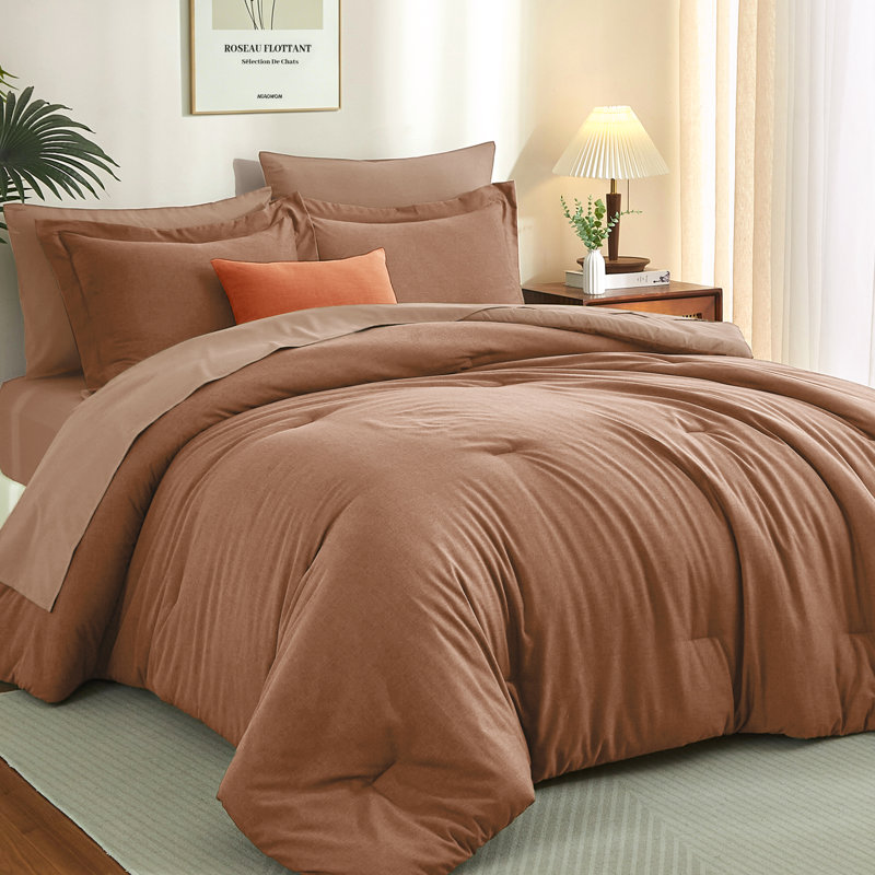 Lit dans un sac Suncomfy, Édredon de très grande taille et 6 pièces suppl, Terracotta