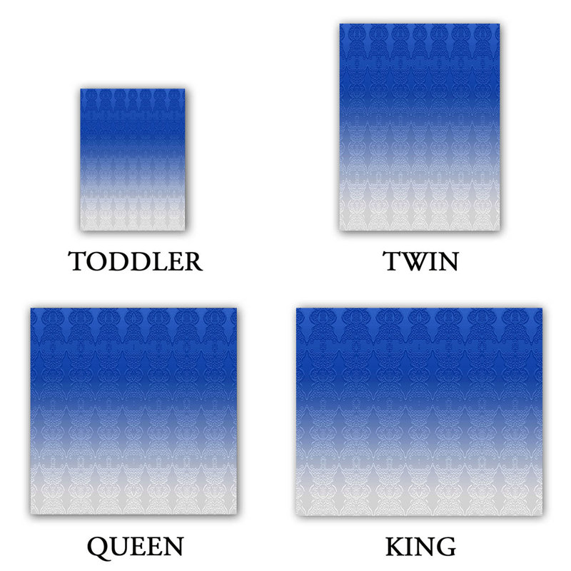  Housses de couette en microfibre Ombre, Grand, Aqua / bleu / blanc