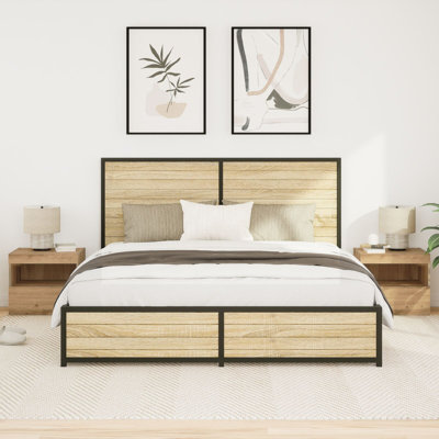 Bedside Cabinets With LED Lights 2 Pcs 50X40x45 Cm