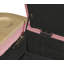 Banc de rangement repose-pieds ovale en tissu velours avec grand espace de rangement pour la vie-1981951462