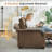 Chaise Lounge Chair Convertible Single Sleeper Chair with USB&Type-C, 2 Cup Holders, Side Table, Under-seat Storage&Storage Armrests-1959480147