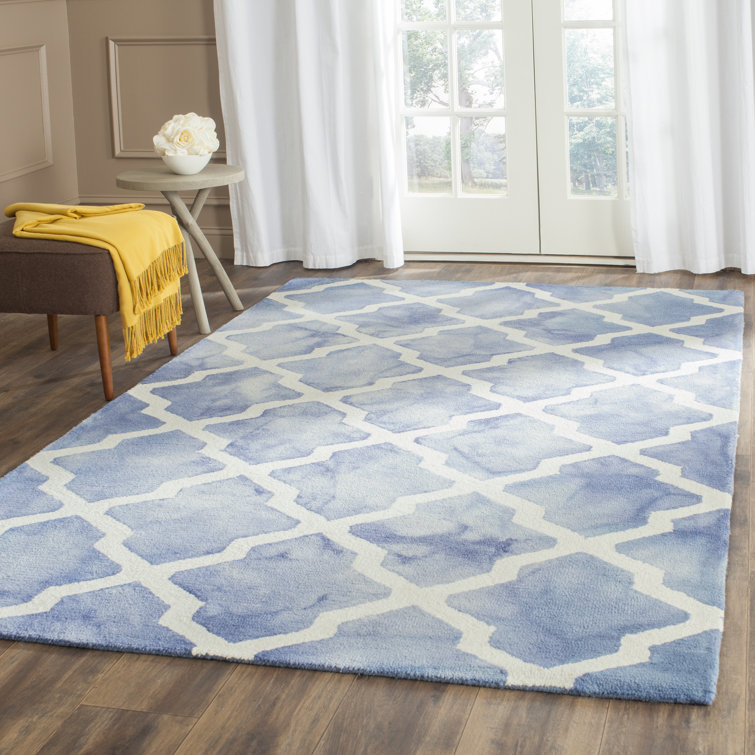 Dip Dye Hand Tufted Wool Geometric Rug