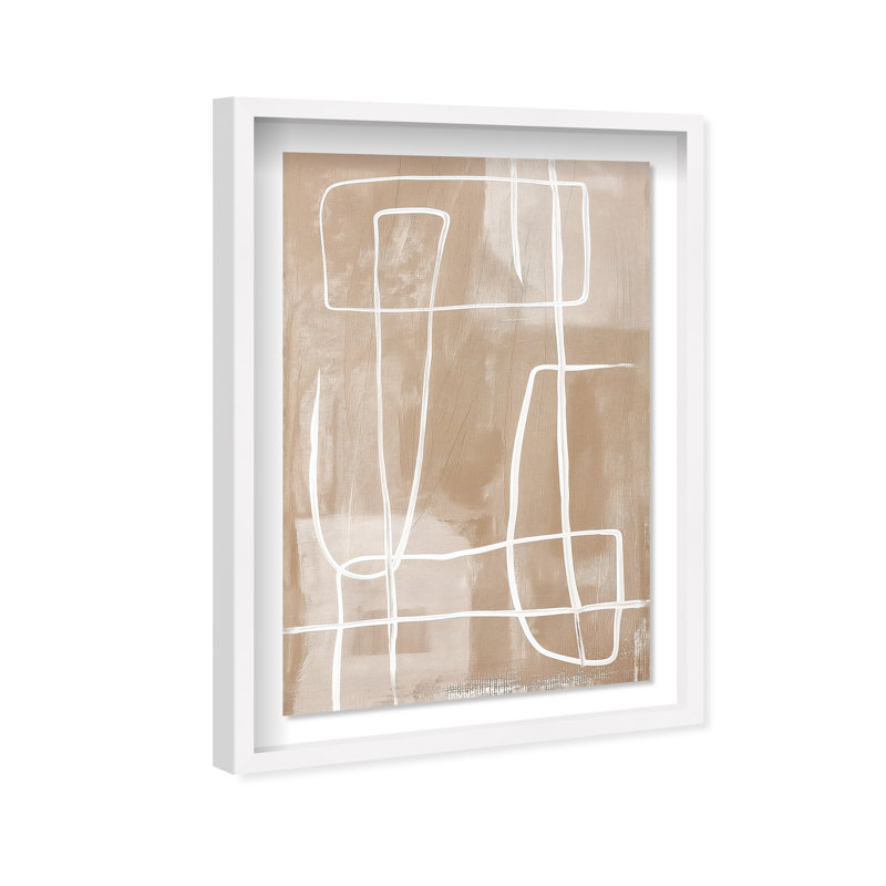 Markings in the Dirt I Shadowbox Abstract Print by Oliver Gal, Black Frame, 10 x 15, 46.5"H x 31.5"W, White Frame